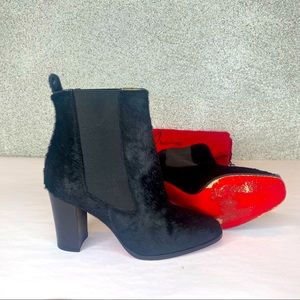 Christian Louboutin Pony Hair Black Ankle Boots size 36